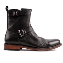 Mens Black Sole Crafted Oiler Biker Boots | Sole